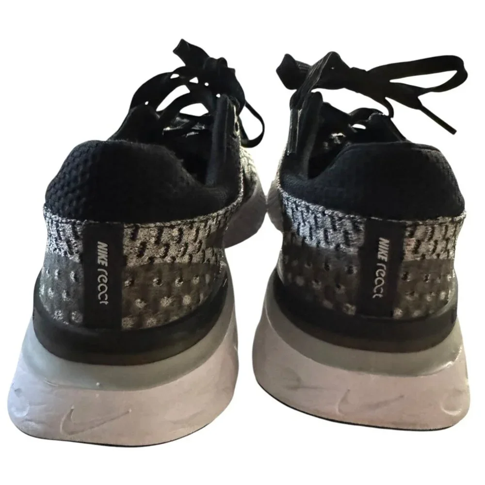 Nike React Infinity Run‎ Flyknit Black/White Running Shoes Women's Size 6.5